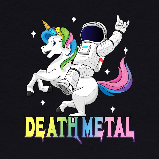 Astronaut unicorn Death Metal Shirt Metal Music Rock by ELFEINHALB